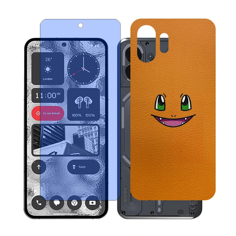 محافظ صفحه نمایش مات آنتی بلو گلس مدل Together مناسب برای گوشی موبایل ناتینگ 2 Phone به همراه برچسب پوششی پشت گوشی