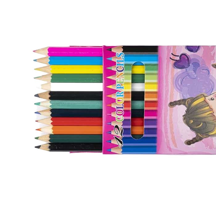 مداد رنگی 12 رنگ مدل کودک مجموعه 2 عددی