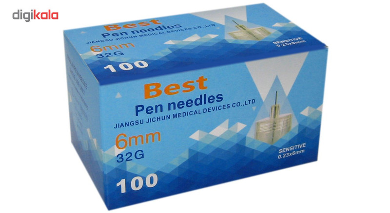 سوزن قلم انسولین بست 6 میلی متر 100 عددی