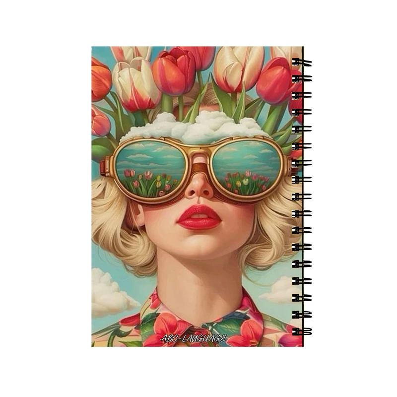 دفتر زبان 50 برگ طرح دختر فانتزی کد 289