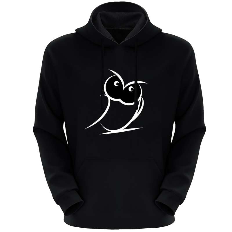 هودی زنانه مدل جغد f341 رنگ مشکی