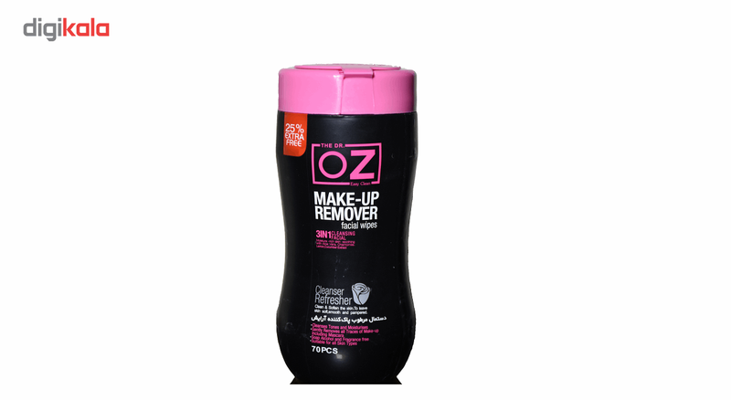 دستمال مرطوب پاک کننده آرایشی او زد مدل Cleanser بسته 70 عددی