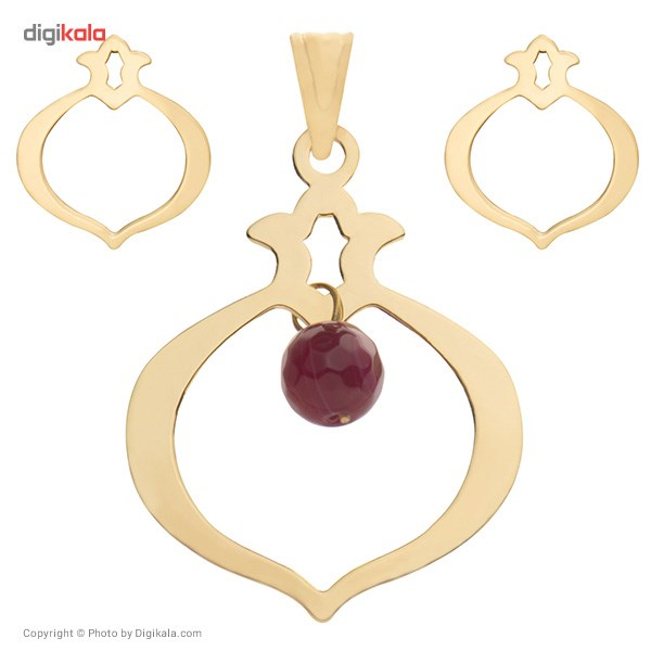 نیم ست طلا 18 عیار ماهک مدل MS0015 - مایا ماهک