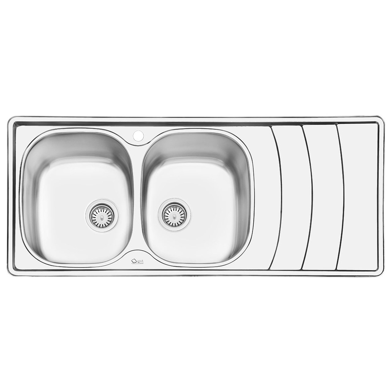 سینک ایلیا استیل مدل 2044L توکار سایز 50 × 120 سانتی متر