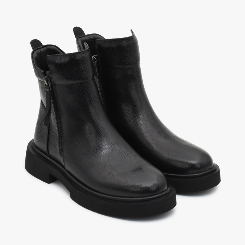 نیم بوت زنانه چرم تهران مدل D75