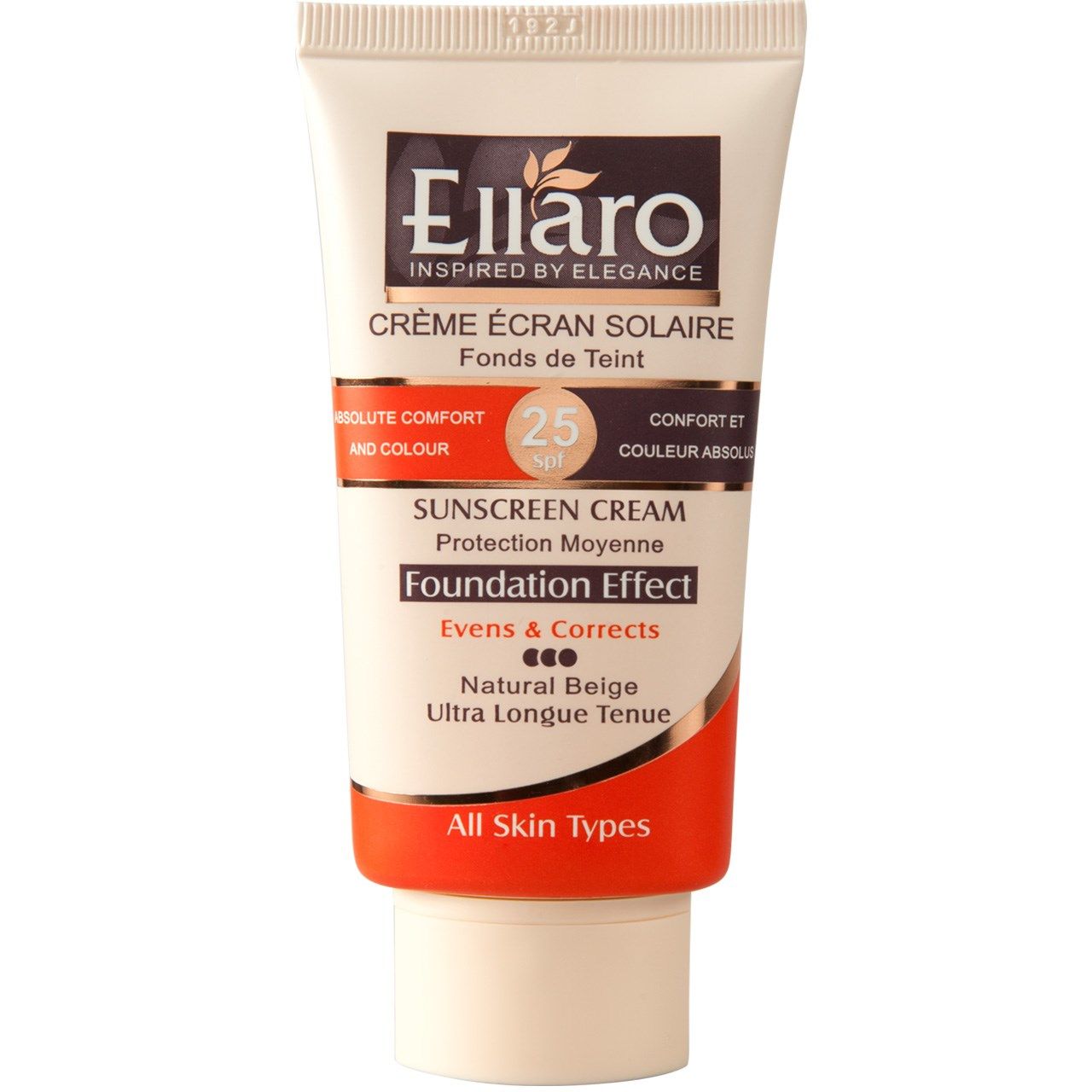 کرم ضد آفتاب رنگی الارو SPF 25 مدل Protection Moyenne تحت لیسانس مناسب پوست‌های چرب حجم 40 میلی‌لیتر -  - 1