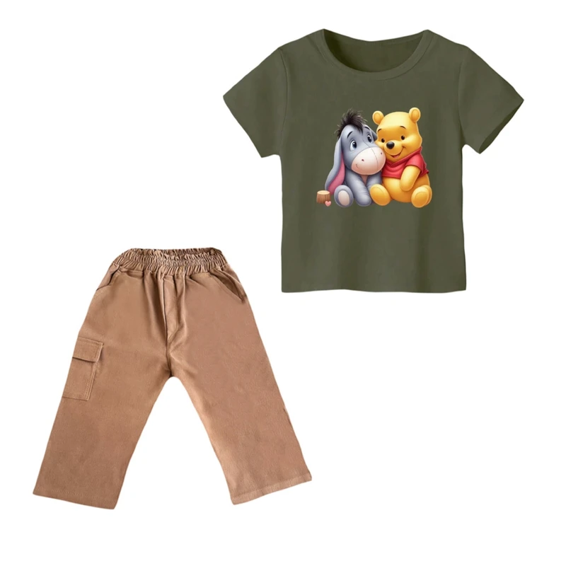 ست تی شرت و شلوارک پسرانه مدل پو کد ۴۳