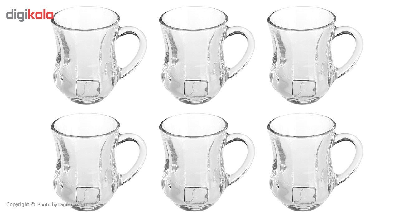 استکان پاشاباغچه مدل دم کد 55373 بسته 6 عددی