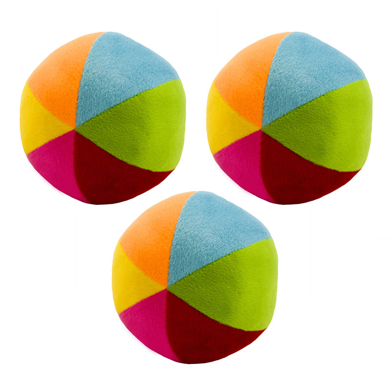 توپ بازی مدل آپارتمانی شش رنگ مجموعه 3 عددی
