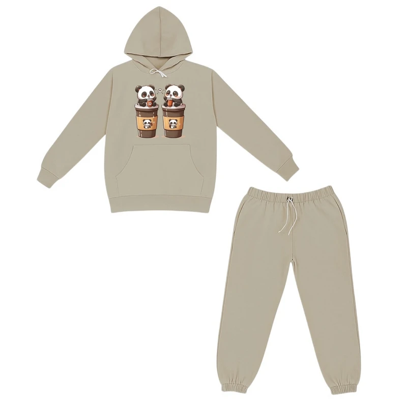 ست هودی و شلوار راحتی بچگانه مدل پاندا کد v24 