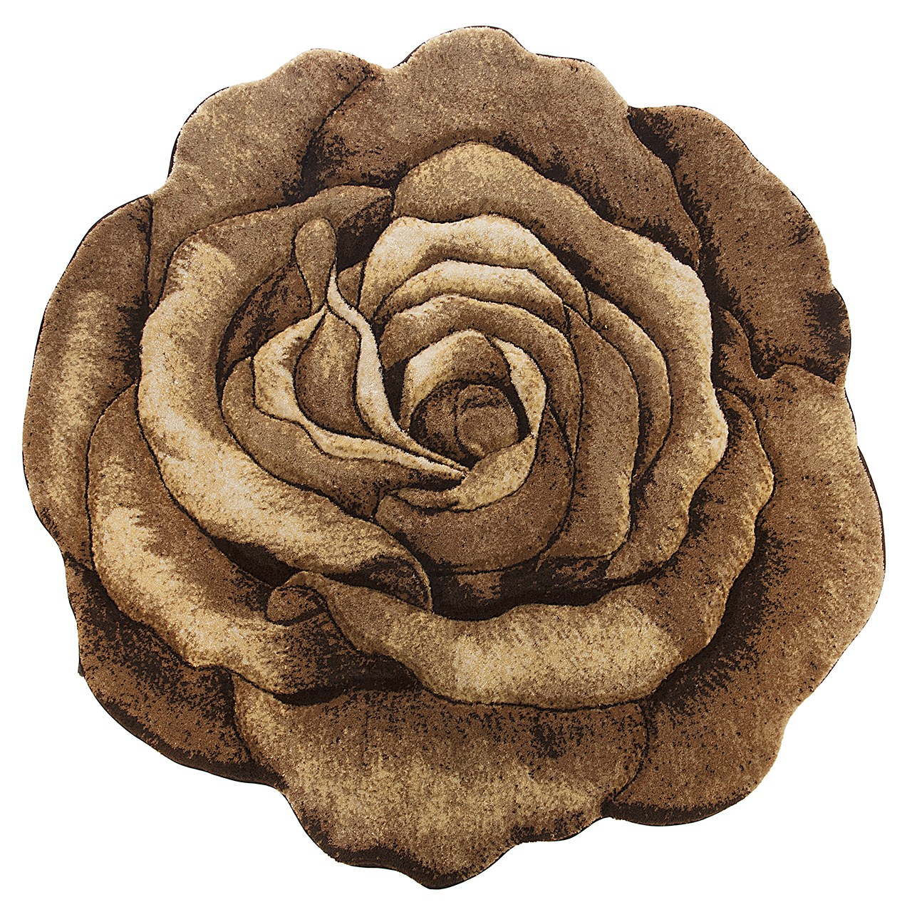 فرش تزیینی زرباف مدل گل رز سه بعدی سایز 100 × 100 سانتی‌ متر