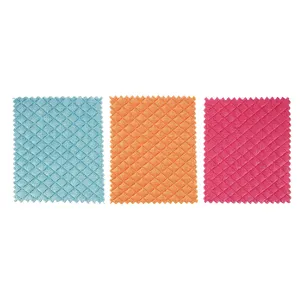 دستمال مایکروفایبر اسفنجی رزی کد 0036  سایز 17 × 20 - بسته 3 عددی