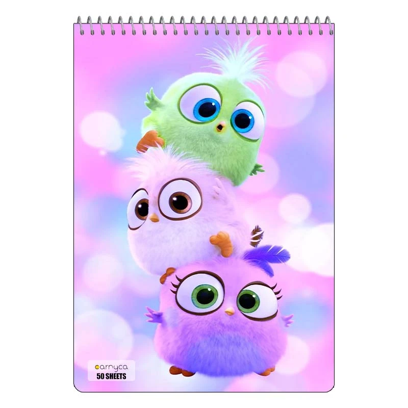 دفتر نقاشی 50 برگ سیمی کارنیکا طرح پرندگان خشمگین The Angry Birds کد 51100