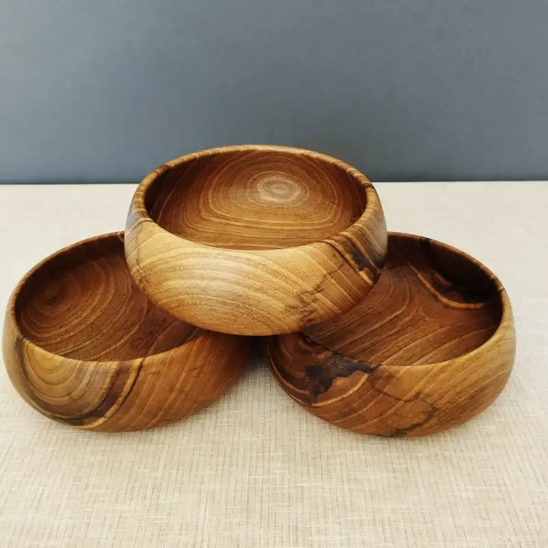 کاسه چوبی مدل خمره ای