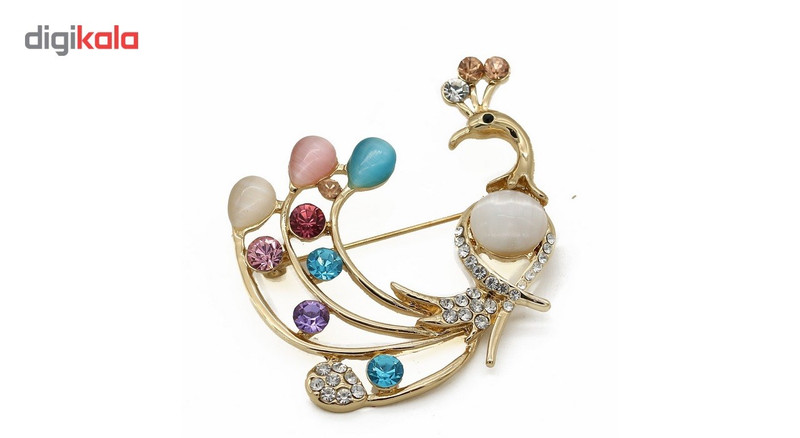 گل سینه لوکسین طرح طاووس مدل S153