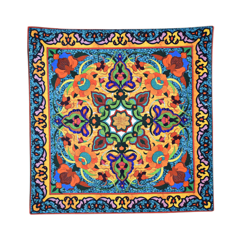 رومیزی مدل مخمل طرح کاشی کد 107