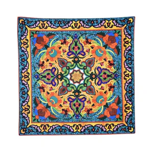 رومیزی مدل مخمل طرح کاشی کد 04