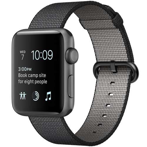 ساعت هوشمند اپل واچ سری 2 مدل  42mm Aluminum Case with Black Woven Nylon Band 