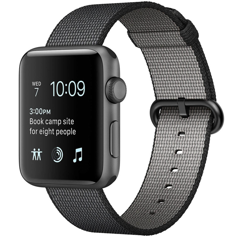 ساعت هوشمند اپل واچ سری 2 مدل 42mm Space Gray Aluminum Case with Black Woven Nylon