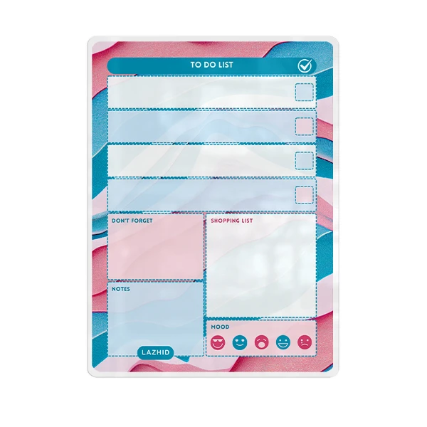 تخته وایت برد لاژید مدل پلنر کد TO-DO-LIST سایز 20*30 سانتی متر