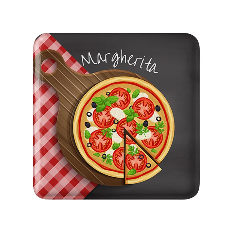 پیکسل خندالو طرح پیتزا  Pizza مدل مربعی کد 31088