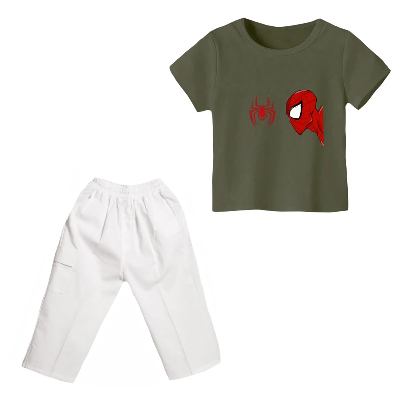 ست تی شرت و شلوارک پسرانه مدل مرد عنکبوتی کد 13