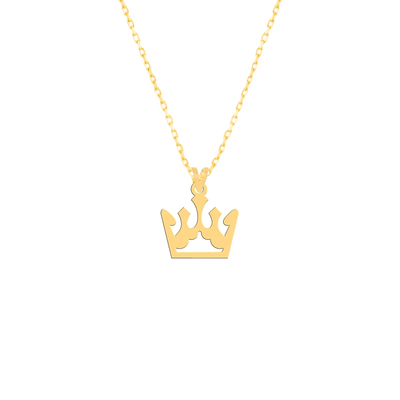 گردنبند طلا 18 عیار زنانه فرشته مدل تاج WNLZ-000651