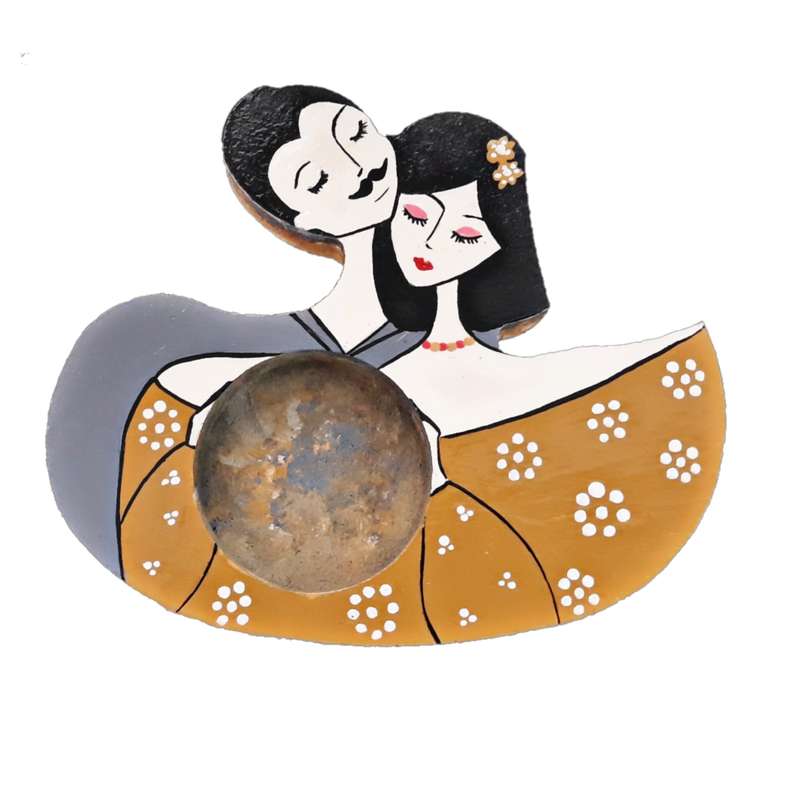 جا شمعی چوبی مدل رنگی