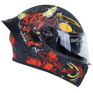 کلاه کاسکت فک متحرک کایک مدل 772 طرح Re/Thunder God