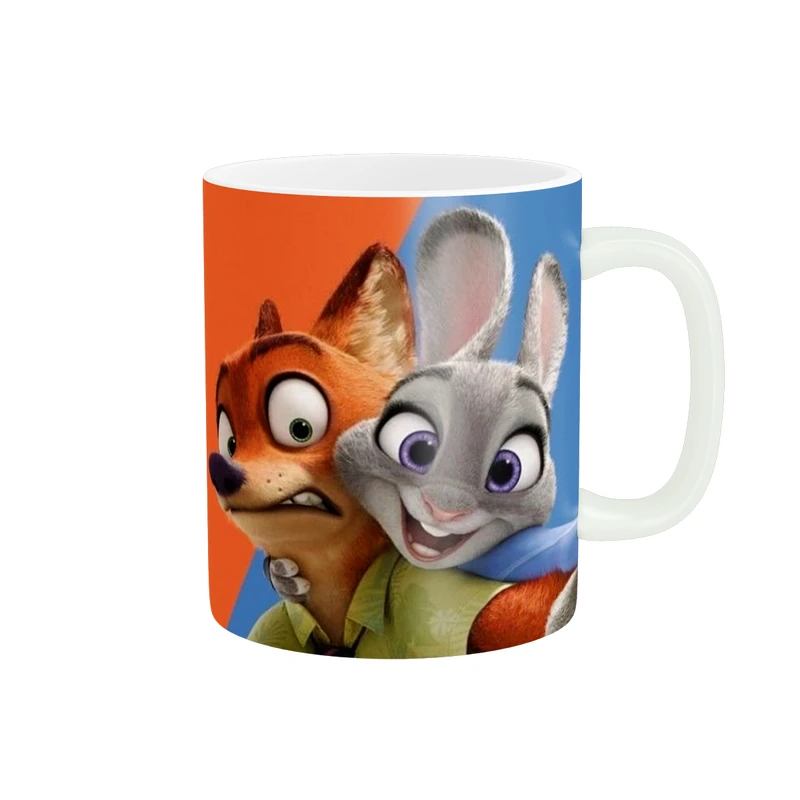 ماگ پاد آفرین طرح کارتون زوتوپیا مدل جودی و نیک کد  1569