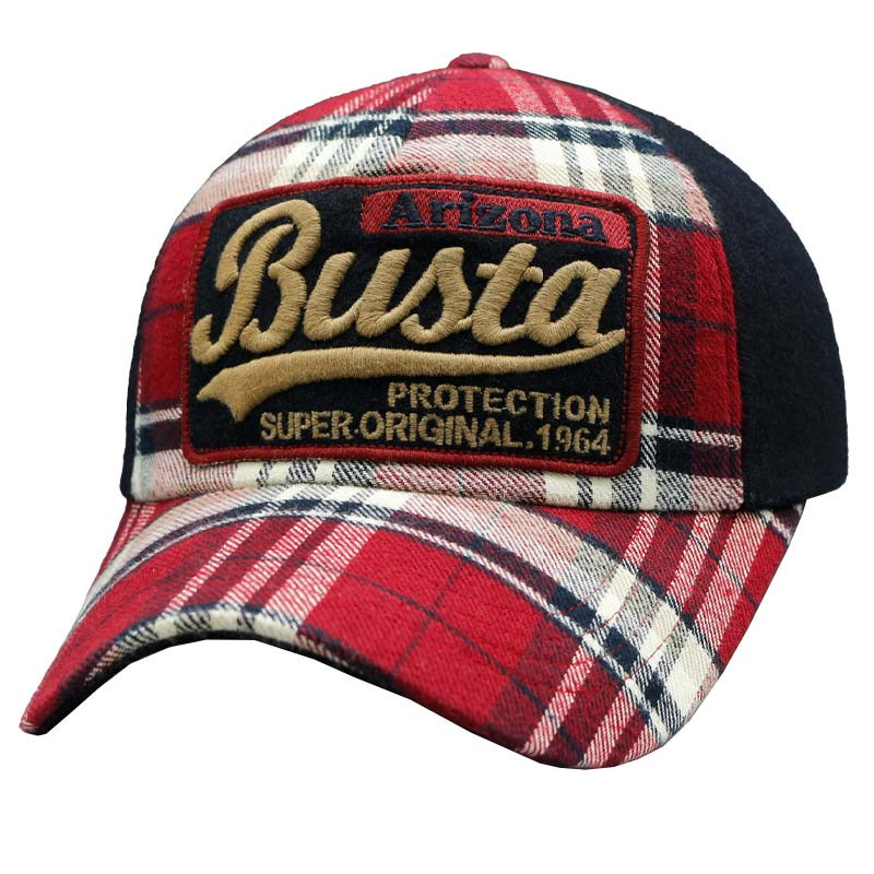 کلاه کپ مدل بیسبالی چهار خونه طرح Busta