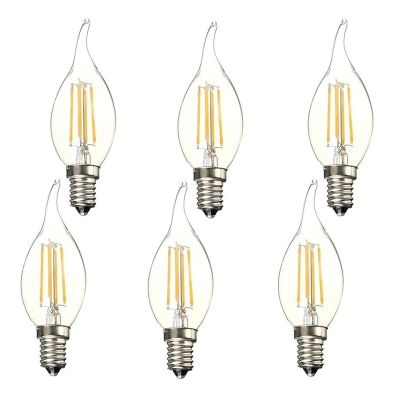 لامپ فیلامنتی 8 وات مدل اشکی 1405 پایه E14 بسته 6 عددی