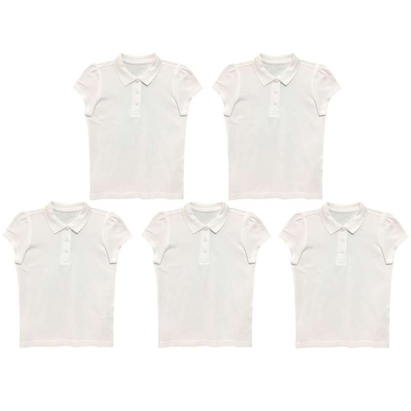 پولوشرت آستین کوتاه دخترانه جورج مدل 30213 بسته 5 عددی
