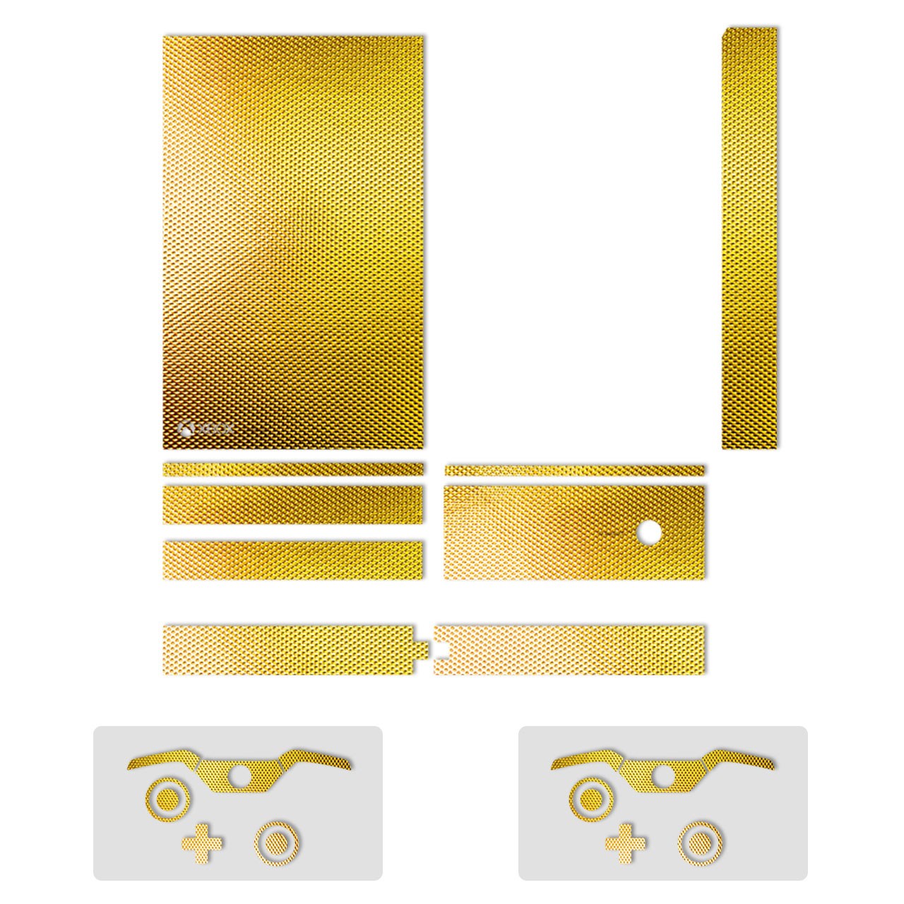 برچسب تزئینی ماهوت مدلShine-Gold Texture مناسب برای  کنسول بازی Xbox One