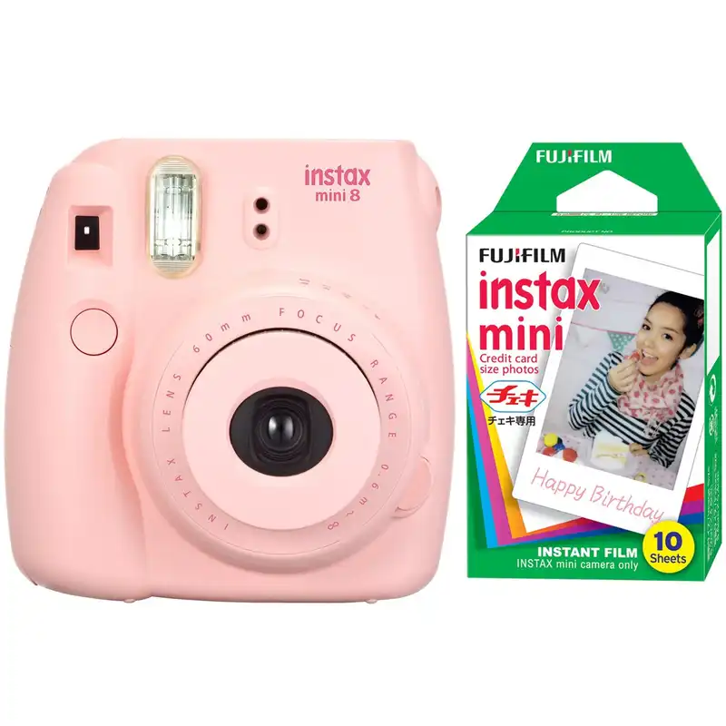 دوربین عکاسی چاپ سریع فوجی فیلم مدل Instax Mini 8 به همراه کاغذ چاپگر