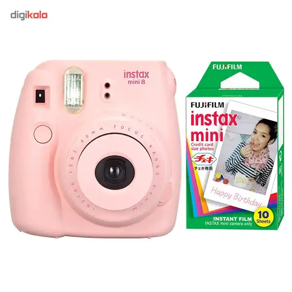 دوربین عکاسی چاپ سریع فوجی فیلم مدل Instax Mini 8 به همراه کاغذ چاپگر