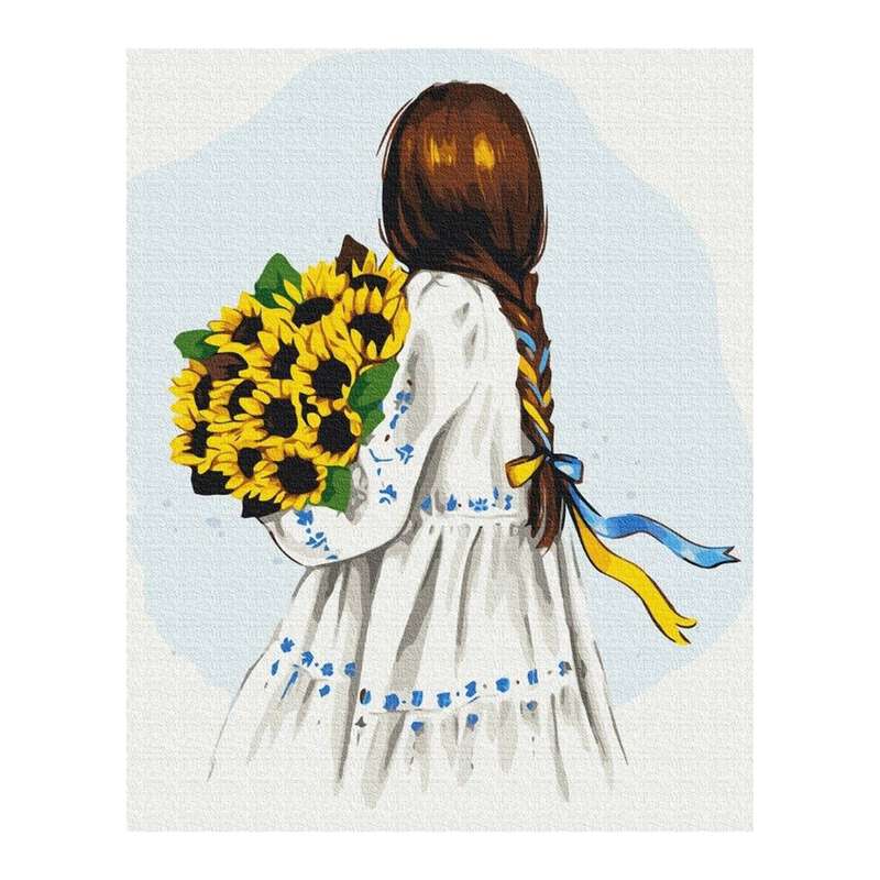 کارت پستال ماهتاب طرح دختر گل آفتابگردان کد 2933