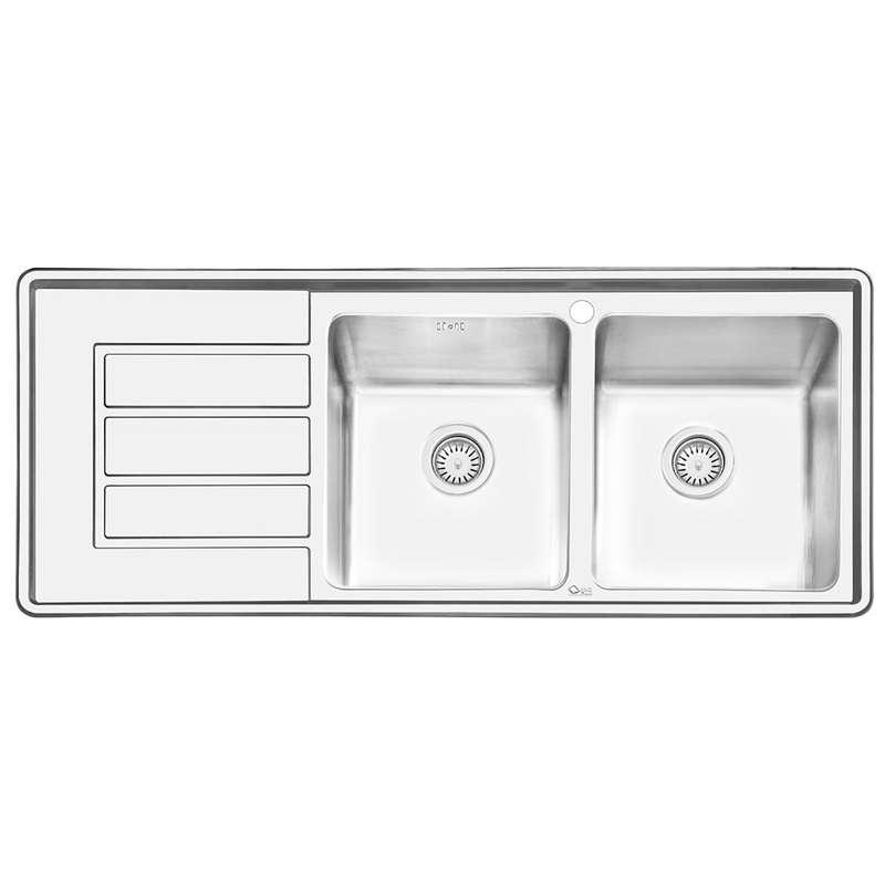 سینک ایلیا استیل مدل 2062R توکار سایز 50 × 120 سانتی متر سینک ایلیا استیل مدل 2062R توکار سایز 50 × 120 سانتی متر