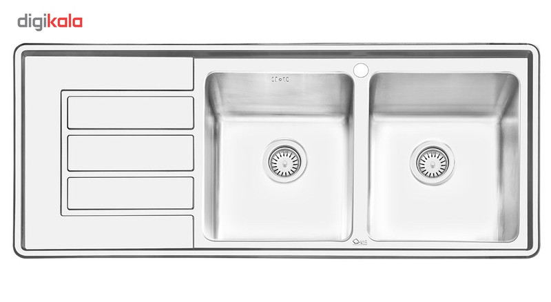 سینک ایلیا استیل مدل 2062R توکار سایز 50 × 120 سانتی متر سینک ایلیا استیل مدل 2062R توکار سایز 50 × 120 سانتی متر