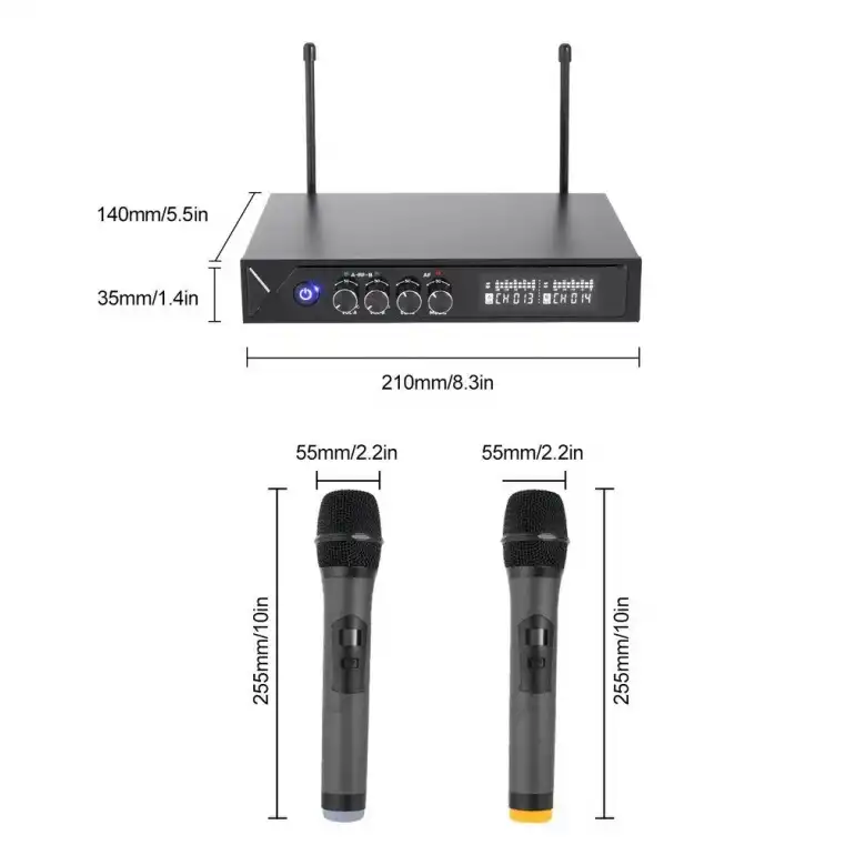 میکروفن بی سیم مدل ROXTAK S9 مجموعه سه عددی