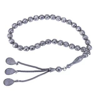 تسبیح نقره مدل تراش دار کد T_523