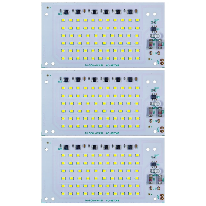 چیپ ال ای دی 50 وات مدل 220V بسته 3 عددی