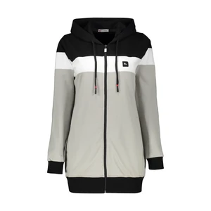 سویشرت ورزشی زنانه هالیدی مدل 852715-gray-black