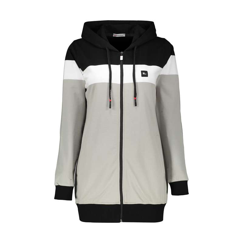 سویشرت ورزشی زنانه هالیدی مدل 852715-gray-black