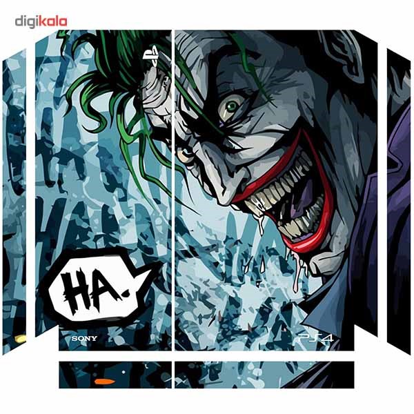 برچسب افقی پلی استیشن 4 ونسونی طرح Comic Joker