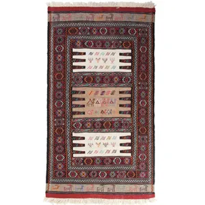 گلیم دستبافت دو متری گالری روژین کد 186017