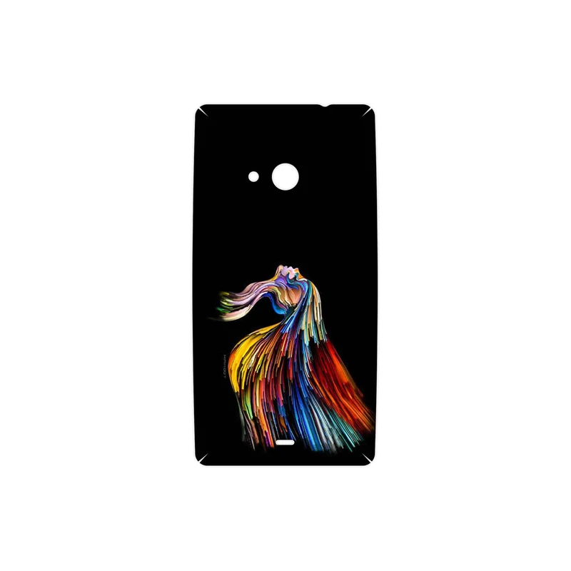 برچسب پوششی ماهوت مدل Rainbow Hair Digital Art مناسب برای گوشی موبایل مایکروسافت Lumia 535