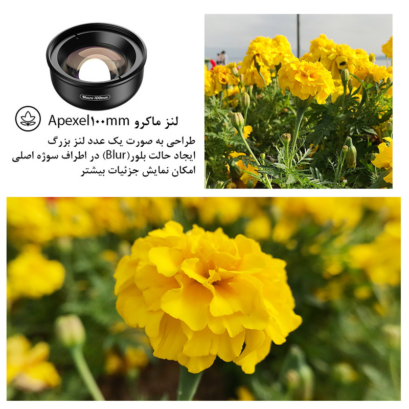 لنز کلیپسی موبایل اپیکسل مدل Super Macro 100mm