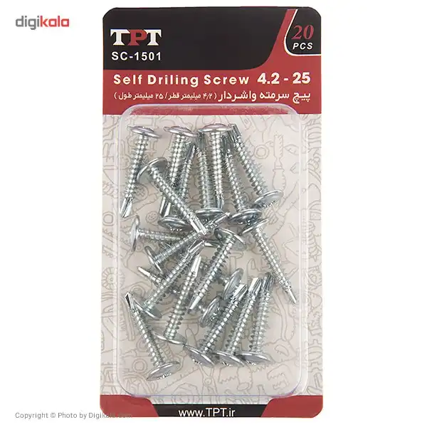 مجموعه 20 عددی پیچ سرمته تی پی تی مدل SC-1501