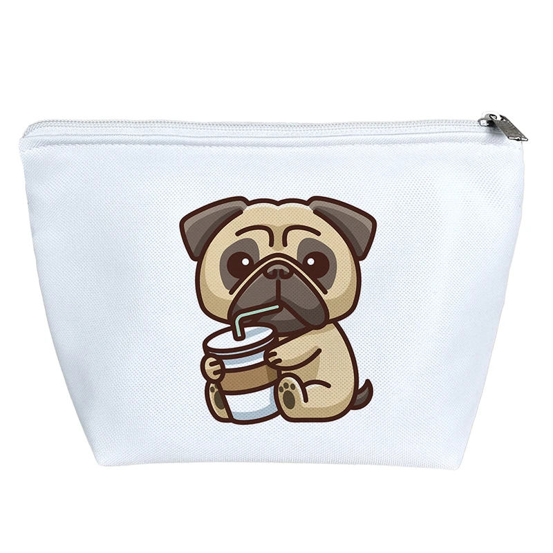 کیف لوازم آرایش دخترانه خندالو مدل سگ نژاد پاگ کد 2947